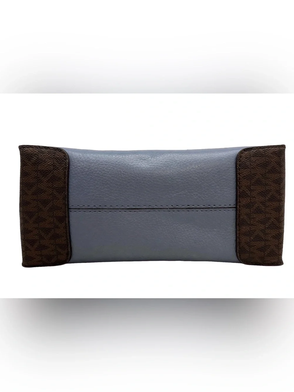 💙 Michael Kors Mercer X-Small Messenger Satchel Chambray Blue & Brown Signature